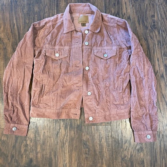 American Eagle dusty rose pink corduroy lightweight jacket - Picture 2 of 6